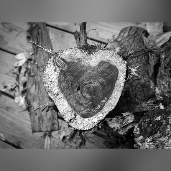 Hand Crafted Other - “Wooded Heart” 🖤 5” x 7” Framed Original Print by deSmit Design